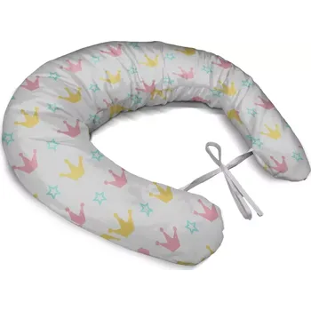 Polštář Sablio Těhotenský polštář Růžové korunky na bílé