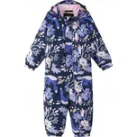Zimní kombinéza Reima Puhuri 92 cm, tmavě modrá s květinami