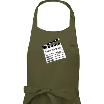 Kuchyňská zástěra Filmová klapka - Dámská zástěra na vaření - Univerzální velikost ( Khaki )