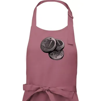 Kuchyňská zástěra Haléře pro šedesátníka - Dámská zástěra na vaření - Univerzální velikost ( Starorůžová )