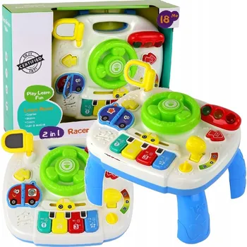 Hračka pro nejmenší STOLEK VOLANT SVĚTLO ZVUK INTERAKTIVNÍ 3V1