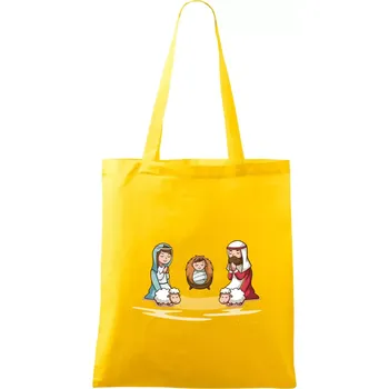 Ježíšek v jesličkách - Taška bavlněná - 42 x 38 cm ( Žlutá )