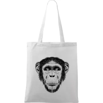 Opice kresba - Taška bavlněná - 42 x 38 cm ( Bílá )