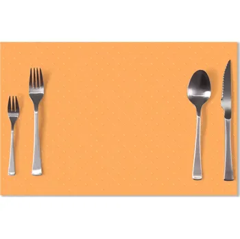 prostírání Sablio Prostírání Bílé čárky na oranžové: 40x30cm