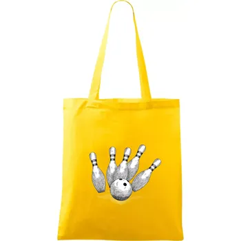 Bowling kresba - Taška bavlněná - 42 x 38 cm ( Žlutá )
