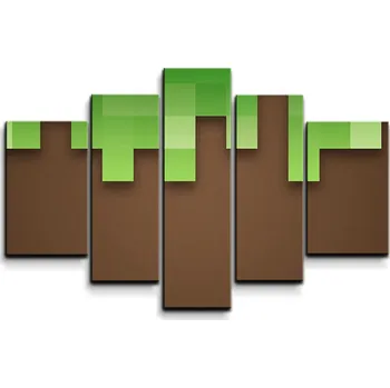 Obraz SABLIO Obraz 5-dílný Green Blocks 2 Varianta: 125x90cm