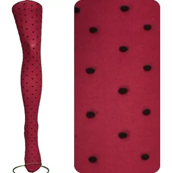 Dámské spodní prádlo Vzorované Punčocháče Calzamia 60den červené CARTIE velikost 4