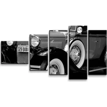 Obraz Sablio Obraz - 5-dílný Černobílý veterán - 100x60 cm