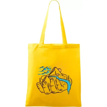 Hory jako na dlani - Taška bavlněná - 42 x 38 cm ( Žlutá )