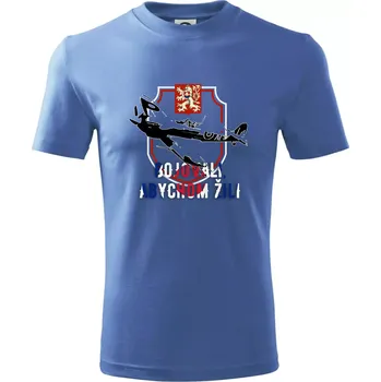 Chlapecké tričko ERB bojovali, abychom žili - Tričko dětské bavlněné - 98 cm / 2 roky ( Azurově modrá )