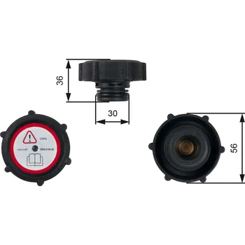 Chladič motoru Uzavírací víčko, nádoba chladiva GATES RC230