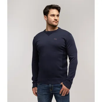 Pánský svetr Svetr Lee Cooper BILL ORG-NAV modrý kulatý velikost L