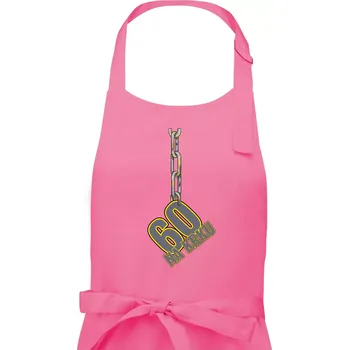 Kuchyňská zástěra 60 let na krku řetěz - Pánská zástěra na vaření - Univerzální velikost ( Růžová )