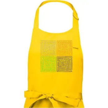 Kuchyňská zástěra Můj svět - bludiště - Dámská zástěra na vaření - Univerzální velikost ( Žlutá )