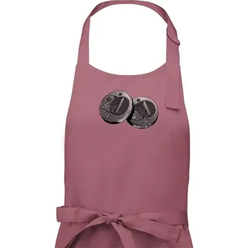 Kuchyňská zástěra Haléře pro sedmdesátníka - Pánská zástěra na vaření - Univerzální velikost ( Starorůžová )