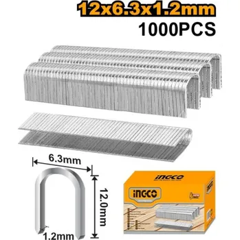 Průmyslová sponka Sponky do zošívačky 12mm, 1000ks INGCO