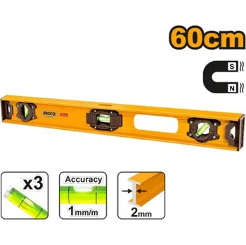 Vodováha Vodováha 600 mm ALU 2 libel INGCO