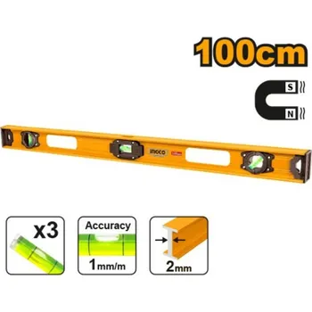 Vodováha Vodováha 1000mm ALU 3 libel INGCO magnet