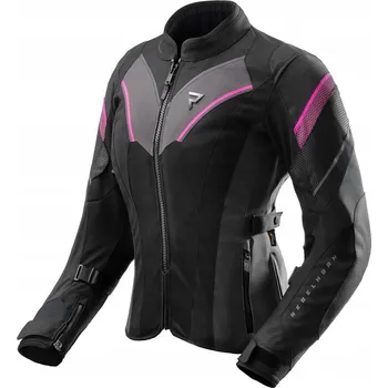 Moto bunda REBELHORN HIFLOW V LADY BLACK GREY FLUO PINK TEXTILNÍ MOTOCYKLOVÁ BUNDA
