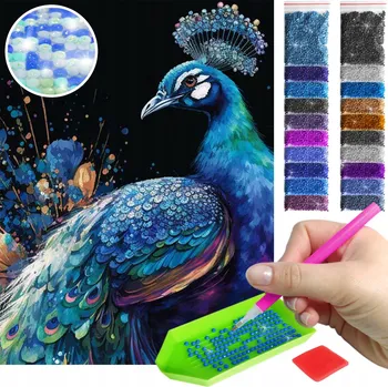 Obraz DIAMANTOVÁ VÝŠIVKA, Diamantové malování, mozaika, zářící diamanty malé diamanty AB