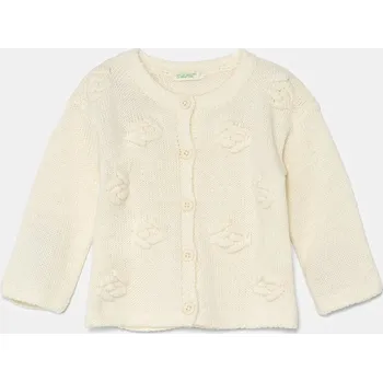 Dámský svetr Kojenecký kardigan s příměsí vlny United Colors of Benetton 1076A500X.W.Seasonal béžová 01X, vel. 50