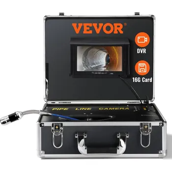 Boroskop Vevor Inspekční kamera do potrubí 17.9 cm 1000TVL 30.5 m IP68 s DVR