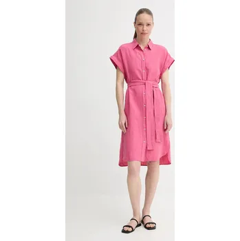 Dámské šaty Lněné šaty Marc O'Polo růžová barva, mini, 504011221223 42X, vel. 36