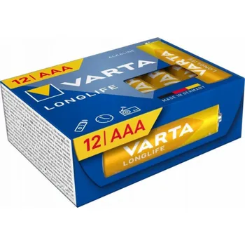 Článková baterie Varta Longlife Batterie LR03 Box, AAA (Micro) (12 Stück)