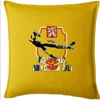 Polštář ERB bojovali, abychom žili - Polštář 50x50 - 50x50 - Pouze potah ( Žlutá )