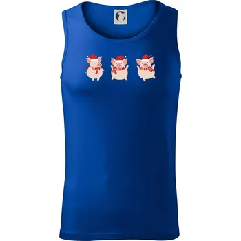 Vánoční prasátka - Tílko pánské Core - M ( Královská modrá )