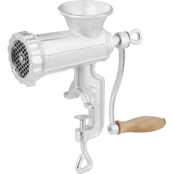Kuchyňský mlýnek Vevor Ruční mlýnek na maso, litinový, s ocelovou svorkou, 1 nůž, 2 sítka