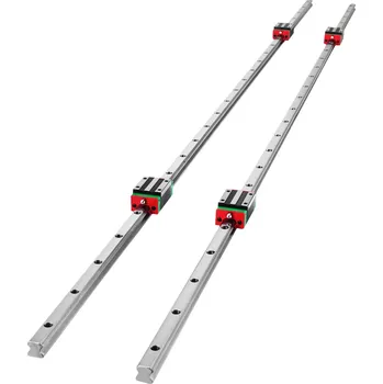 Pilová lišta Vevor Lineární vodící lišta 2× 15×1500 mm se 4 ks ložiskových vozíků