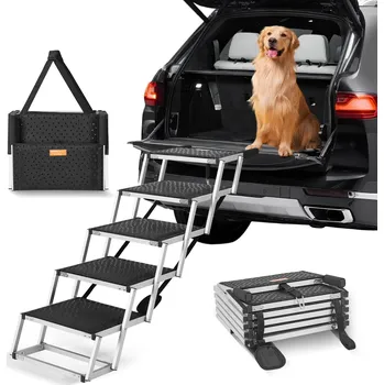 Schůdek Vevor Psí schody do auta 5-stupňové skládací hliníkové nosnost 68 kg