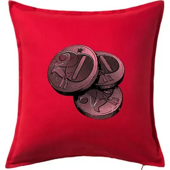 Polštář Haléře pro šedesátníka - Polštář 50x50 - 50x50 - Pouze potah ( Červená )