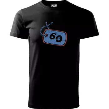 Pánské tričko 60 na krku štítek - Triko extra velké (5-8XL) - 8XL ( Černá )