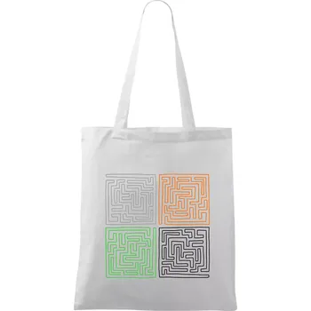 Můj svět - bludiště - Taška bavlněná - 42 x 38 cm ( Bílá )