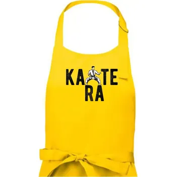 Kuchyňská zástěra Karate bojovník - Dámská zástěra na vaření - Univerzální velikost ( Žlutá )