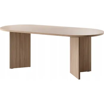 Jídelní stůl Oválný rozkládací stůl Selsey 90 x 204 x 75 cm, dub