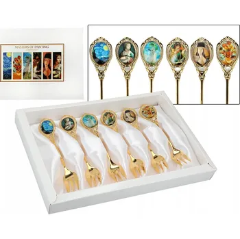 Obraz Carmani, pozlacené dezertní vidličky - DÍLA ZNÁMÝCH UMĚLCŮ-MALÍŘŮ, m