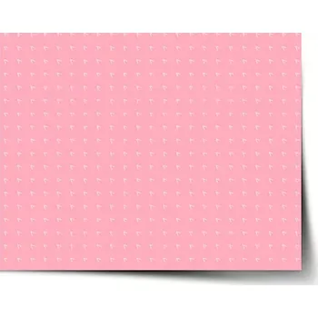 Plakát Sablio Plakát Bílé čárky na růžové - 120x80 cm