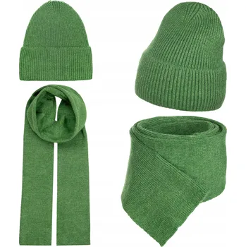 Čepice Majka sada: čepice a šála, univerzální velikost, zelená