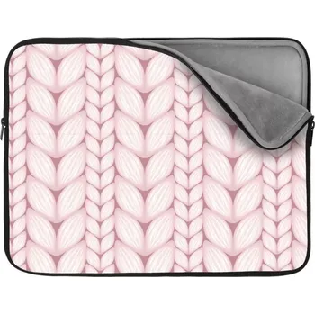 pouzdro na notebook Sablio Obal na notebook Starorůžové pletení - 17"