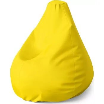 Sedací pytel Sablio Sedací vak Pear Žlutá - 70 x 95 x 15 cm