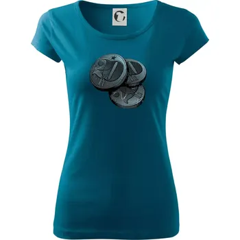 Dámské tričko Haléře pro šedesátníka - Dámské triko Pure - L ( Petrolejová )