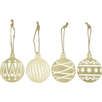 Vánoční ozdoba Ozdoba závesná guľa 9cm kov mix