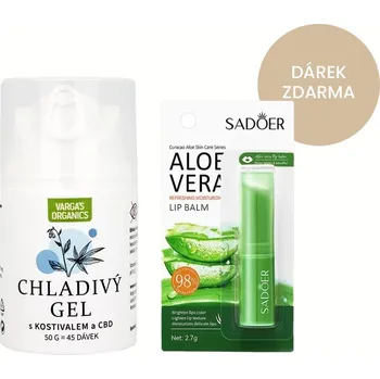 Péče o rty Varga's organics Varga's Chladivý gel 50g + ZDARMA 1x přírodní balzám na rty Aloe vera