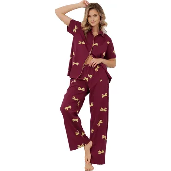 Dámské noční prádlo Dámské pyžamo ITALIAN FASHION KWADRO kr.dl. print S 0