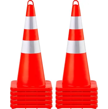 Dopravní značka Vevor Dopravní kužely 10 ks 28" oranžové 2 reflexní pásy se základnou