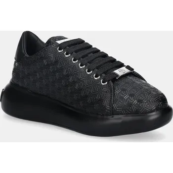 Dámské tenisky Kožené tenisky Philipp Plein Megastar dámské, černá barva, USC0862.PLE005.0202 99X, EUR 37