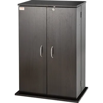 Vevor Skříň na CD a DVD s dvířky a nastavitelnou policí 576 CD, espresso